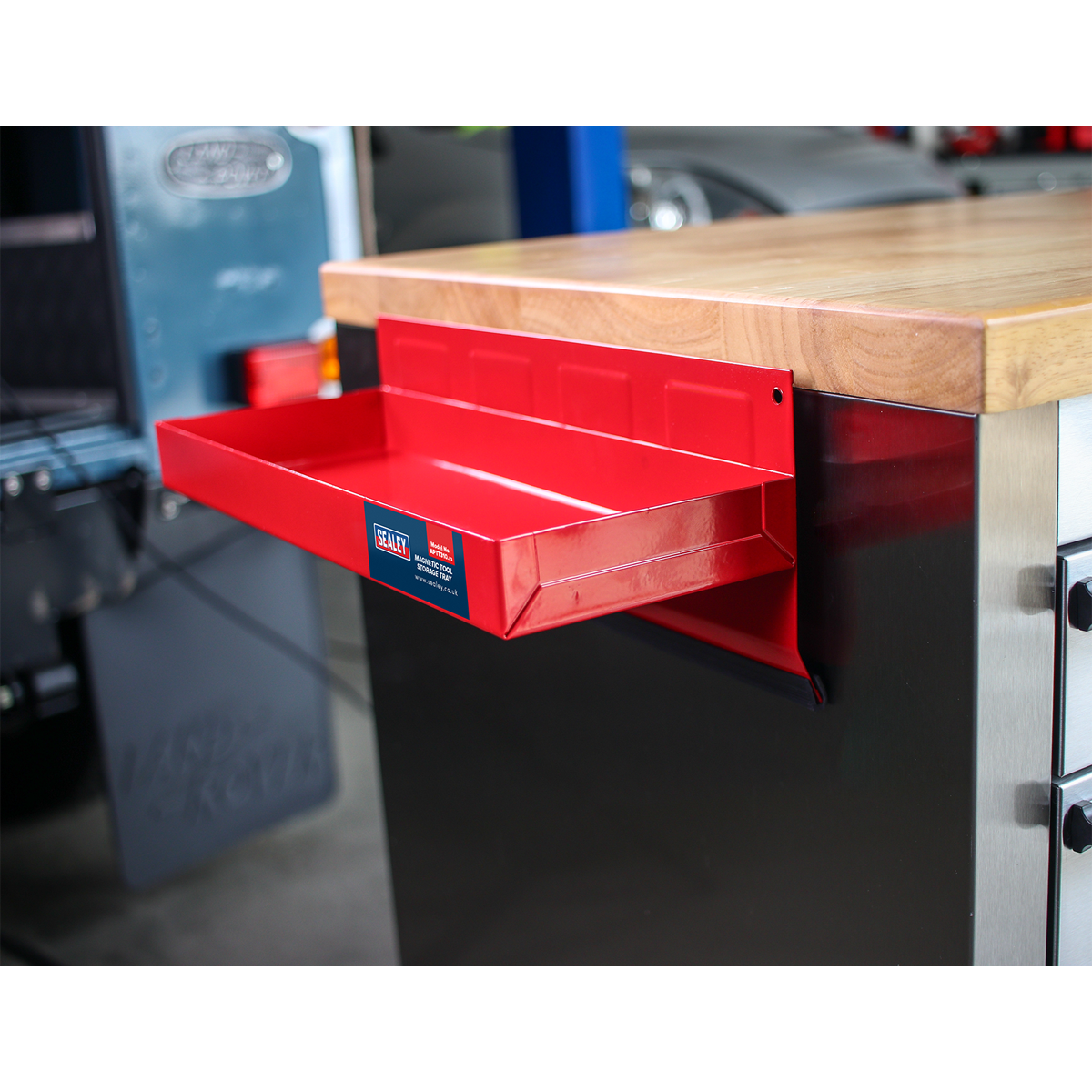 Sealey Magnetic Tool Storage Tray From Heavy Gauge Steel 310 x 115mm APTT310