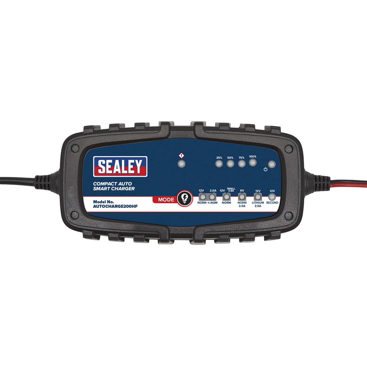 Sealey Compact Auto Smart Charger 2A 9-Cycle 6V 12V Lithium AUTOCHARGE200HF