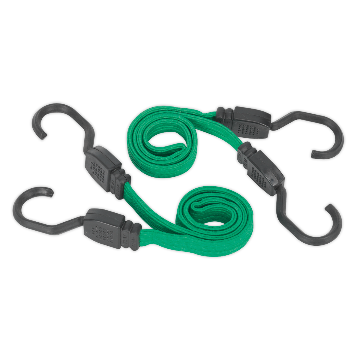 Sealey 610mm Flat Bungee Cord Set With Heavy Duty Steel Hooks 2 Pieces BCS16