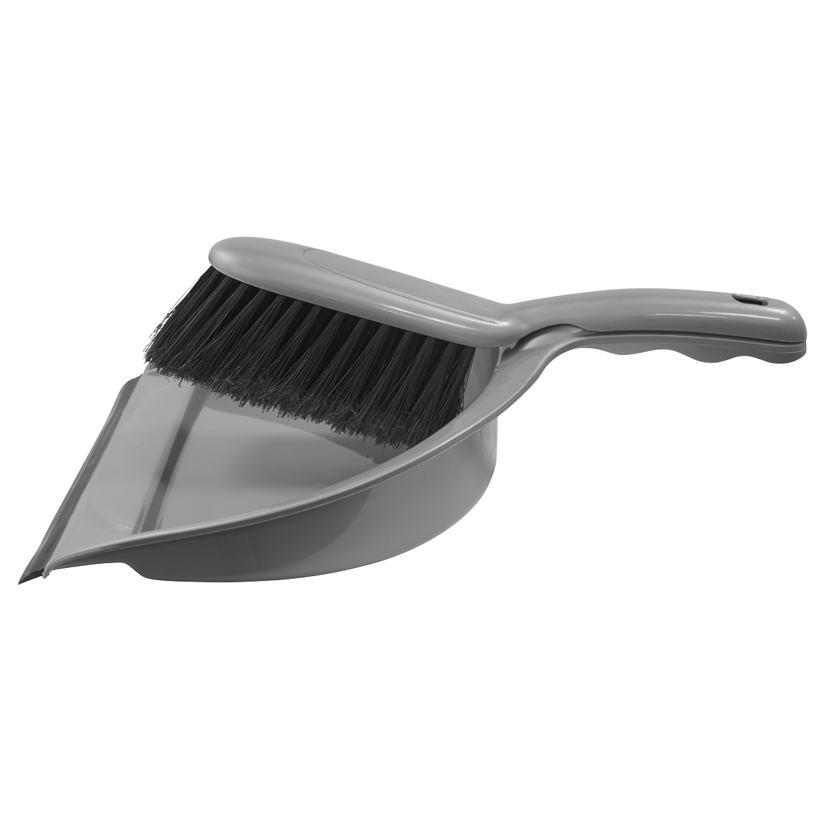 Sealey Dust Pan & Brush Cleaning Set Composite With Flexible Bristles BM04
