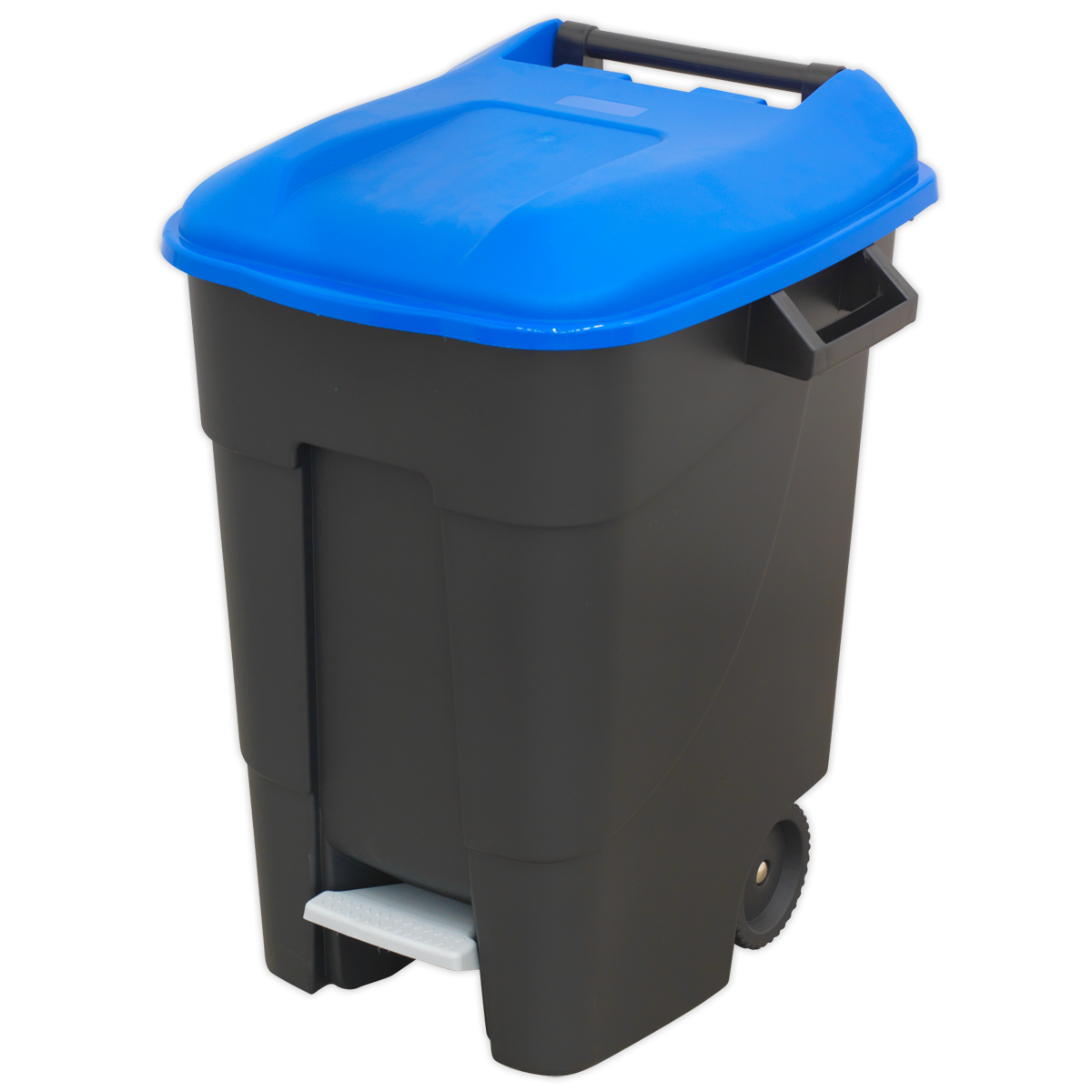 Sealey Refuse Wheelie Bin With Quick Release Foot Pedal 100 Litres Blue BM100PB