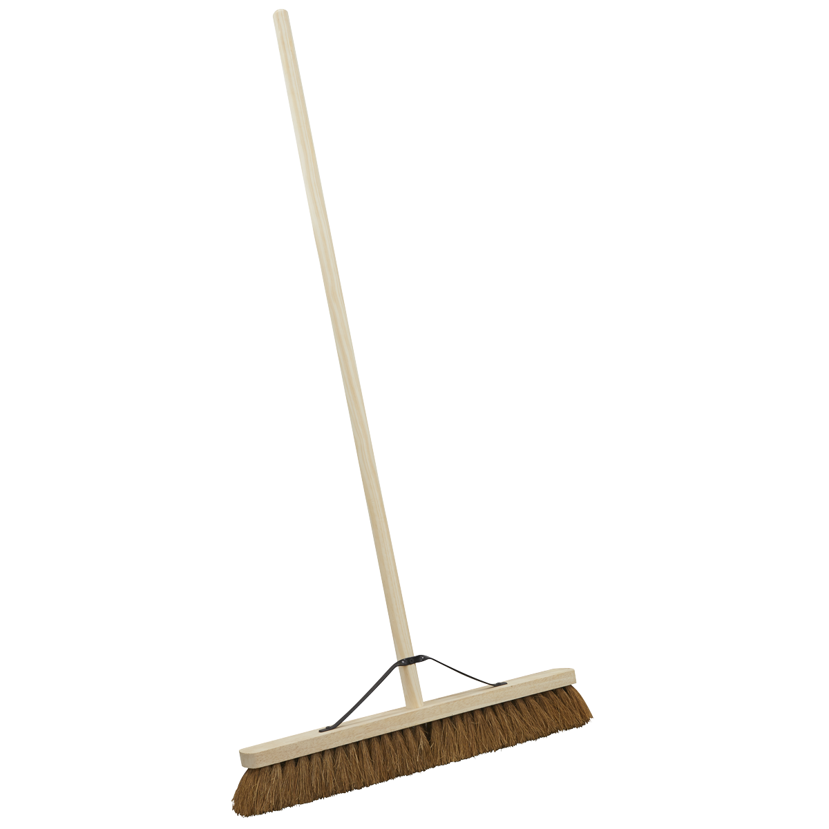 Sealey Broom 24" 600mm Soft Coco Bristle For Indoor & Outdoor Sweeping BM24S