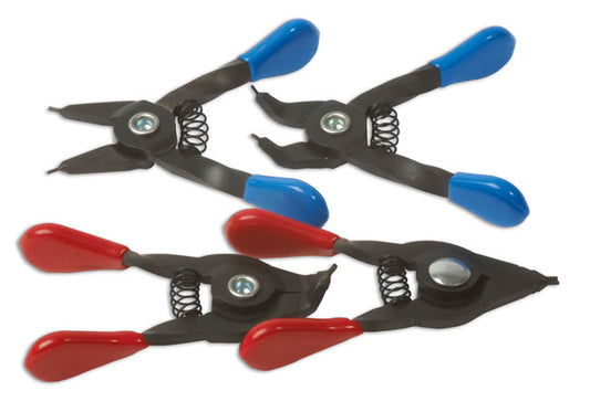 LASER 3395 4Pcs Circlip Pliers Set 75mm Chrome-Molybdenum Steel Spring-Loaded