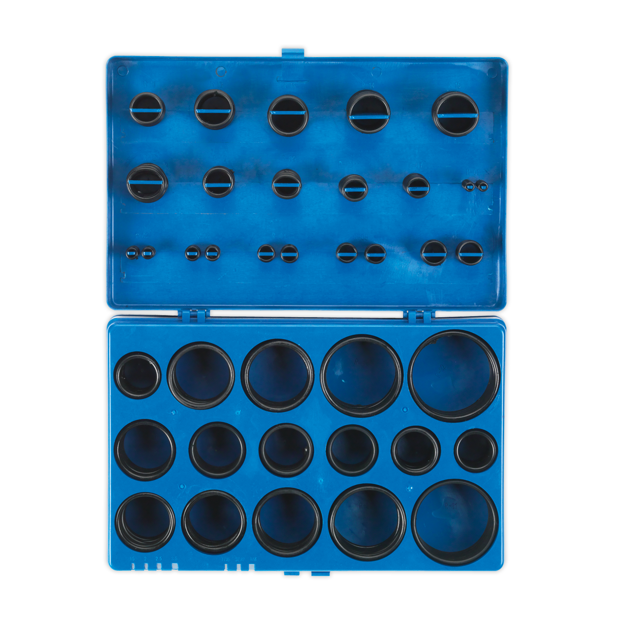 Sealey O Rings 407 Pieces Assorted Rubber Imperial 1/8"-2" x 1/16"-1/8" BOR407