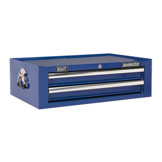 Sealey Add-On Chest 2 Drawer W/ Ball Bearing Runners Tool Storage Blue AP26029TC