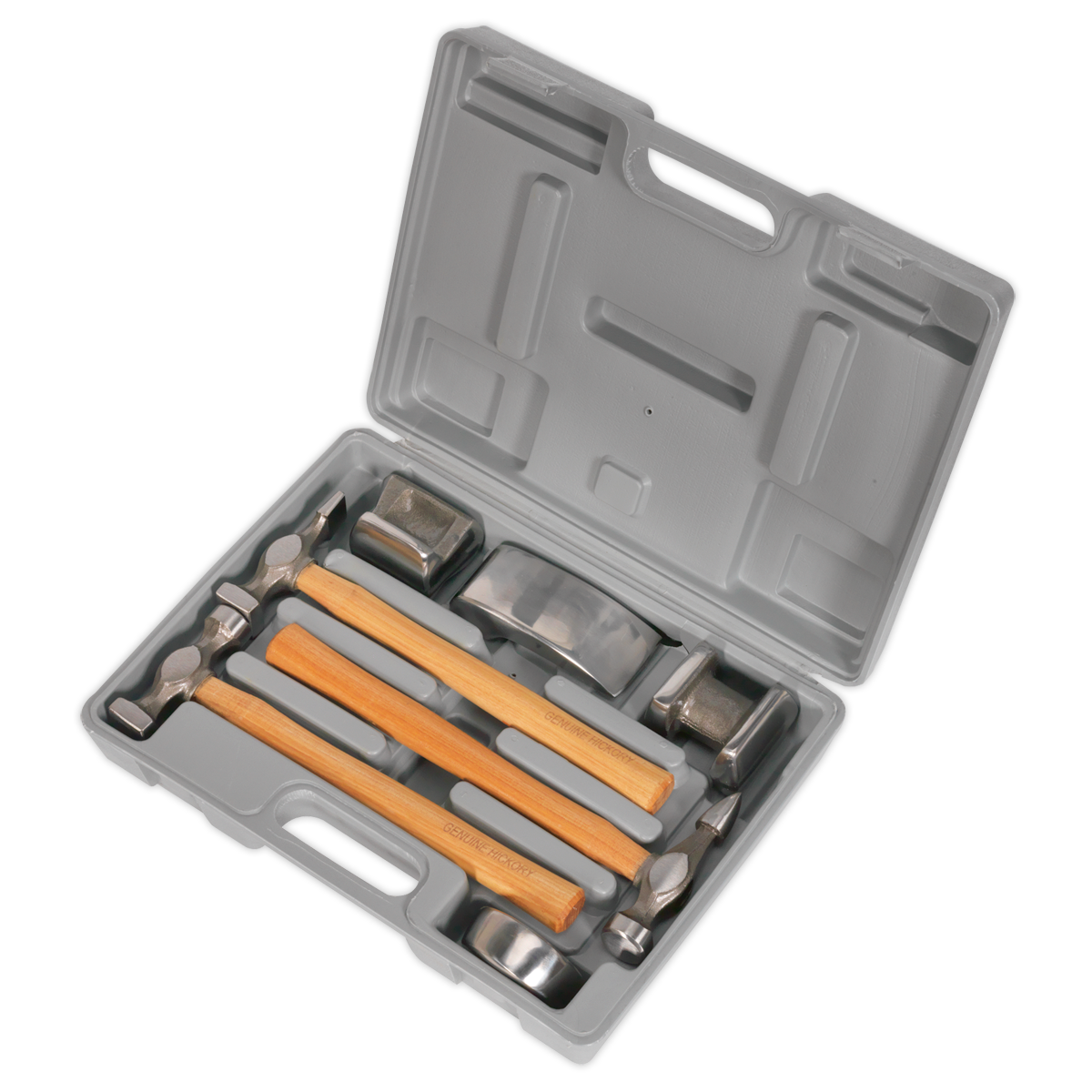 Sealey Drop-Forged Panel Beating Set With Hickory Shafts 7 Pieces CB507