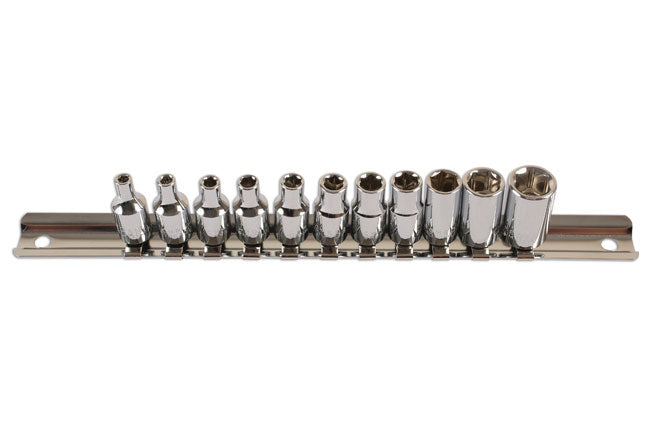 LASER 3399 BA Socket Wrench Set 1/4" Drive 11-Piece Chrome Vanadium Steel