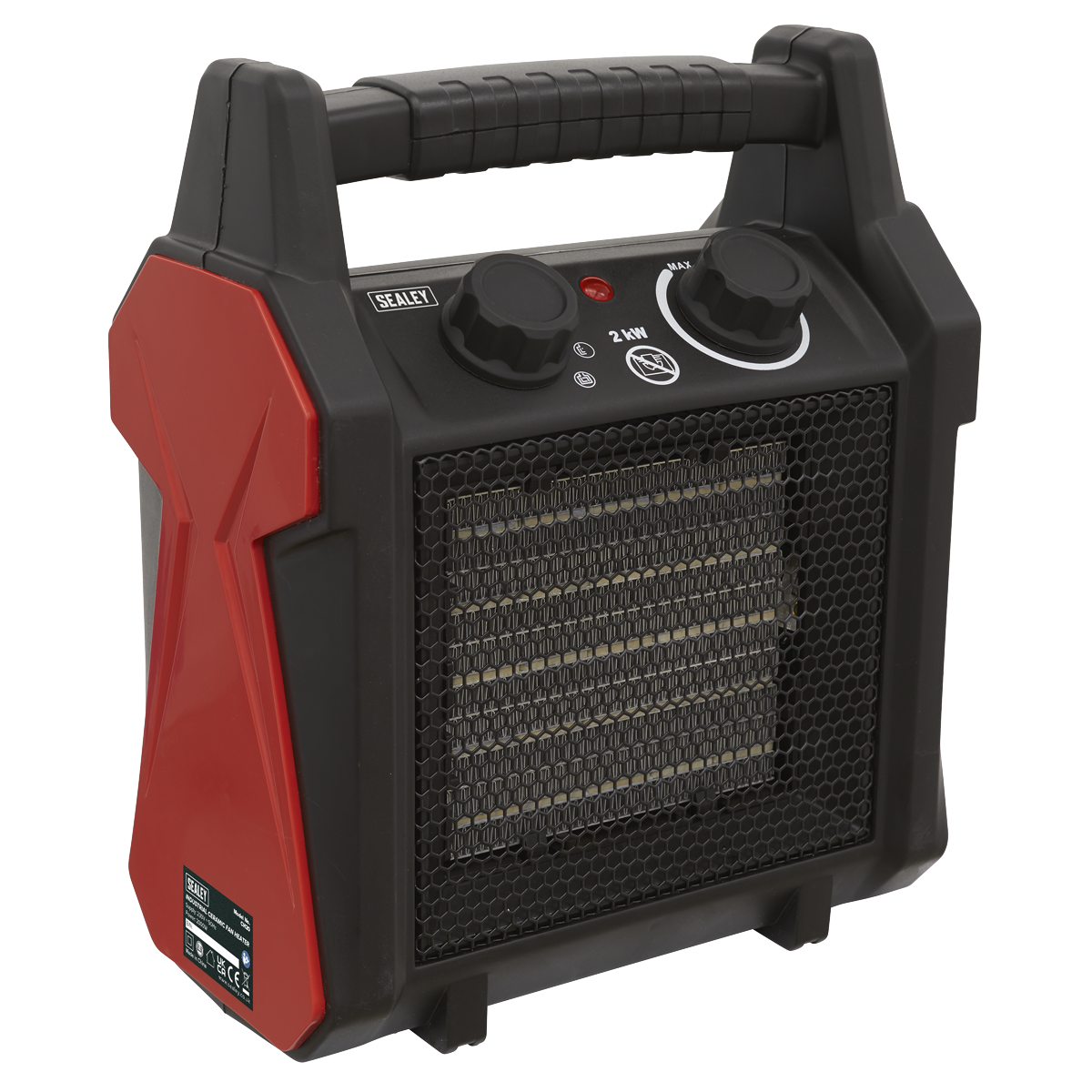 Sealey Industrial Ceramic Fan Heater 2000W Portable Thermostat Control CH20