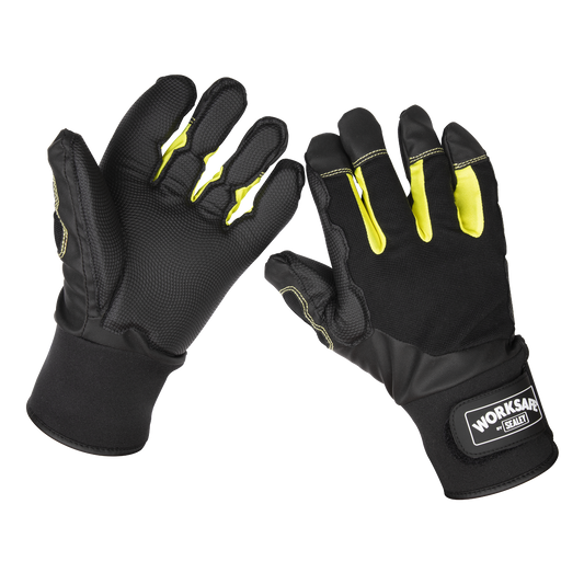 Sealey Anti-Vibration Workshop Safety Work Protection Gloves Large L Pair 9142L