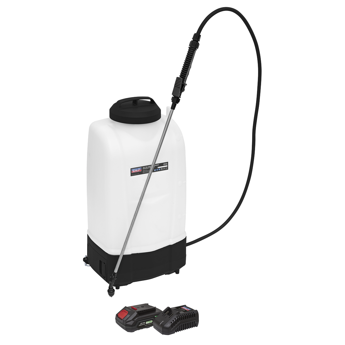 Sealey Cordless Garden Backpack Sprayer 15L 20V 2Ah SV20 Series CP20VGBSKIT1