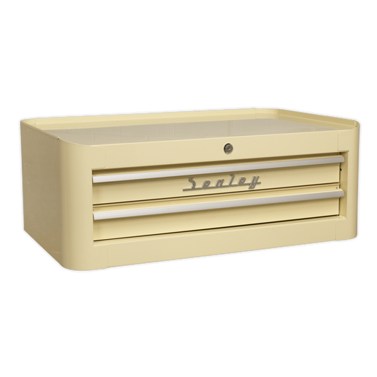Sealey Mid Box 2 Drawers Lift & Latch Retro Style Tool Storage Chest AP28102
