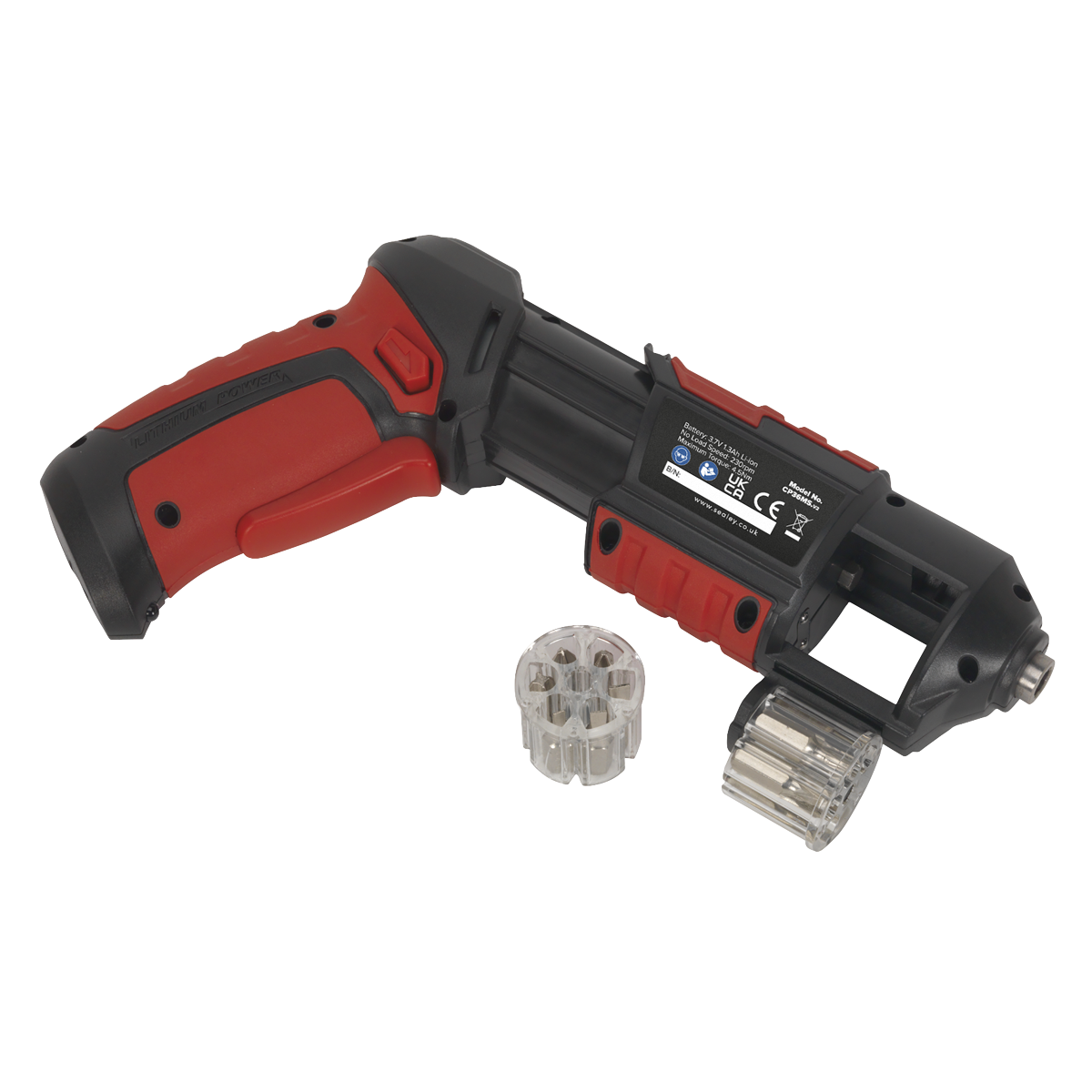 Sealey 3.7V 1.3Ah Li-Ion USB Screwdriver Cordless Quick Select 14 Pieces CP36MS