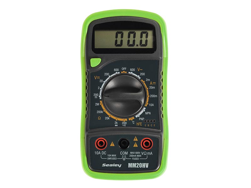 Sealey 8 Function Digital Multimeter With Thermocouple LCD Display MM20HV