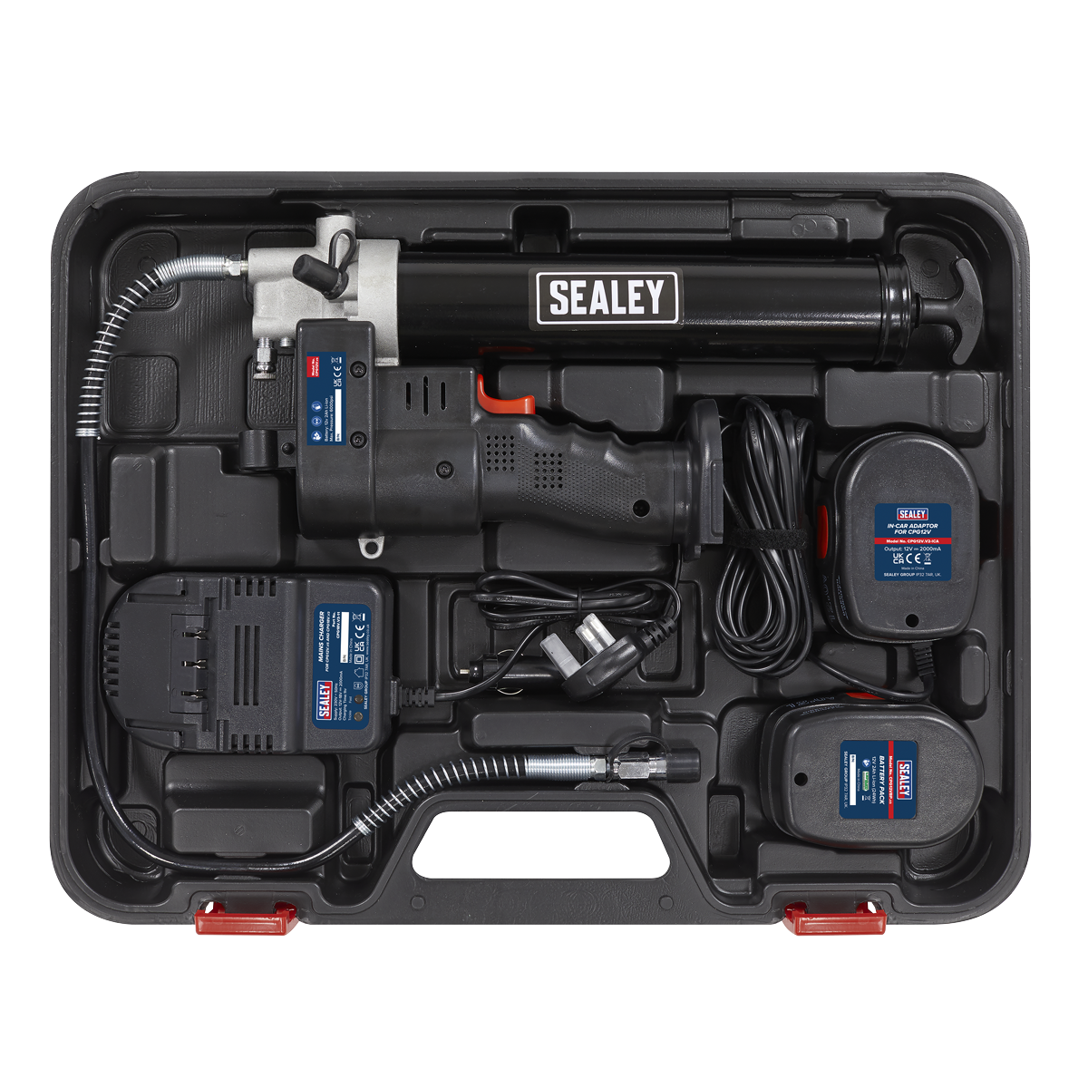 Sealey 12V Cordless Grease Gun With LCD Battery Condition Indicator CPG12V