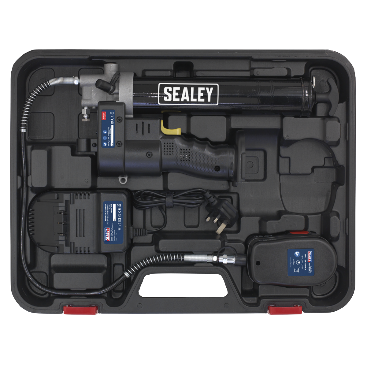 Sealey 18V Cordless Grease Gun With LCD Battery Condition Indicator CPG18V