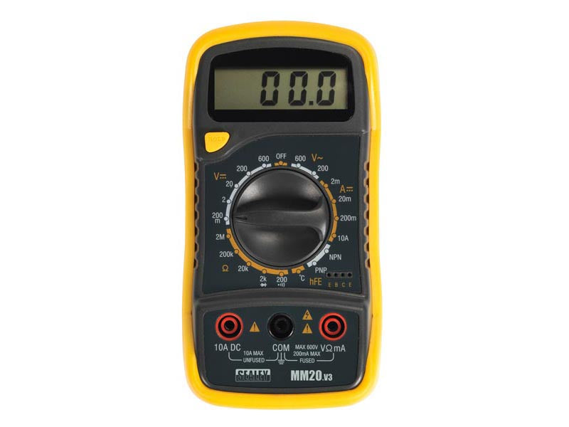 Sealey Digital Multimeter 8 Function With Thermocouple General Purpose MM20