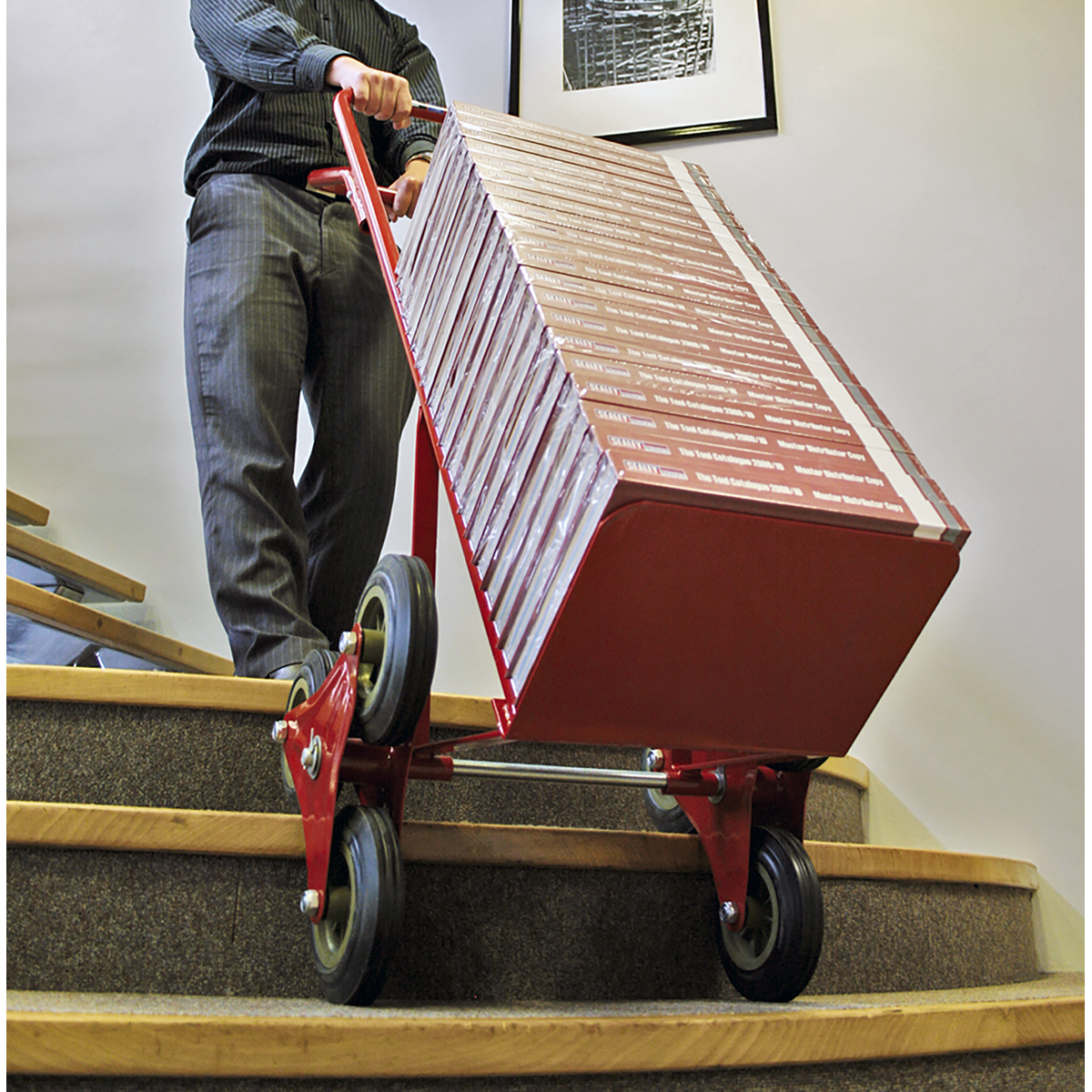 Sealey Stair Climbing Sack Truck With Solid Tyres 150kg Load Capacity CST985
