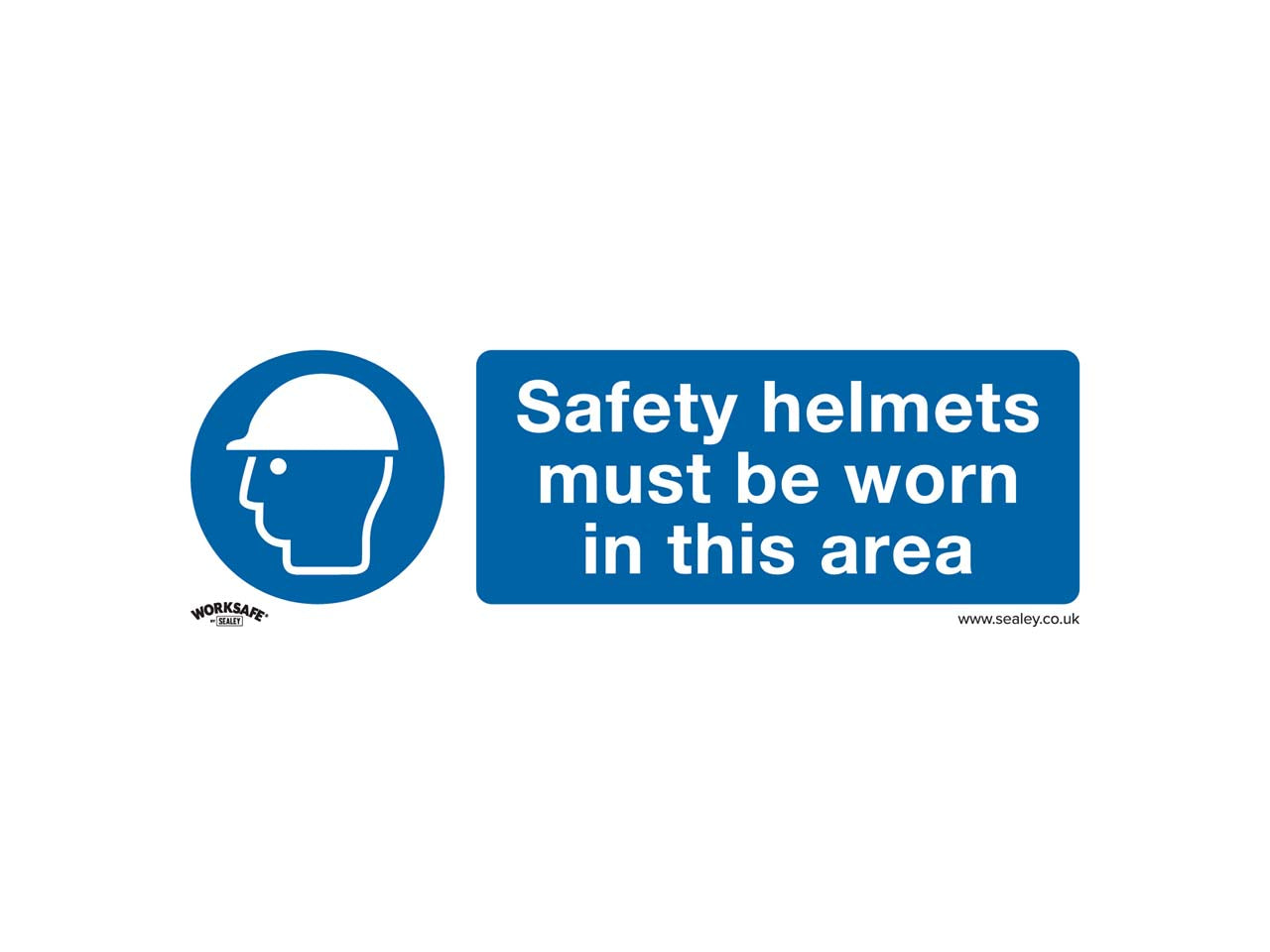 Sealey Mandatory Safe Sign Helmets Self-Adhesive Vinyl Sticker Pack of 10 SS8V10