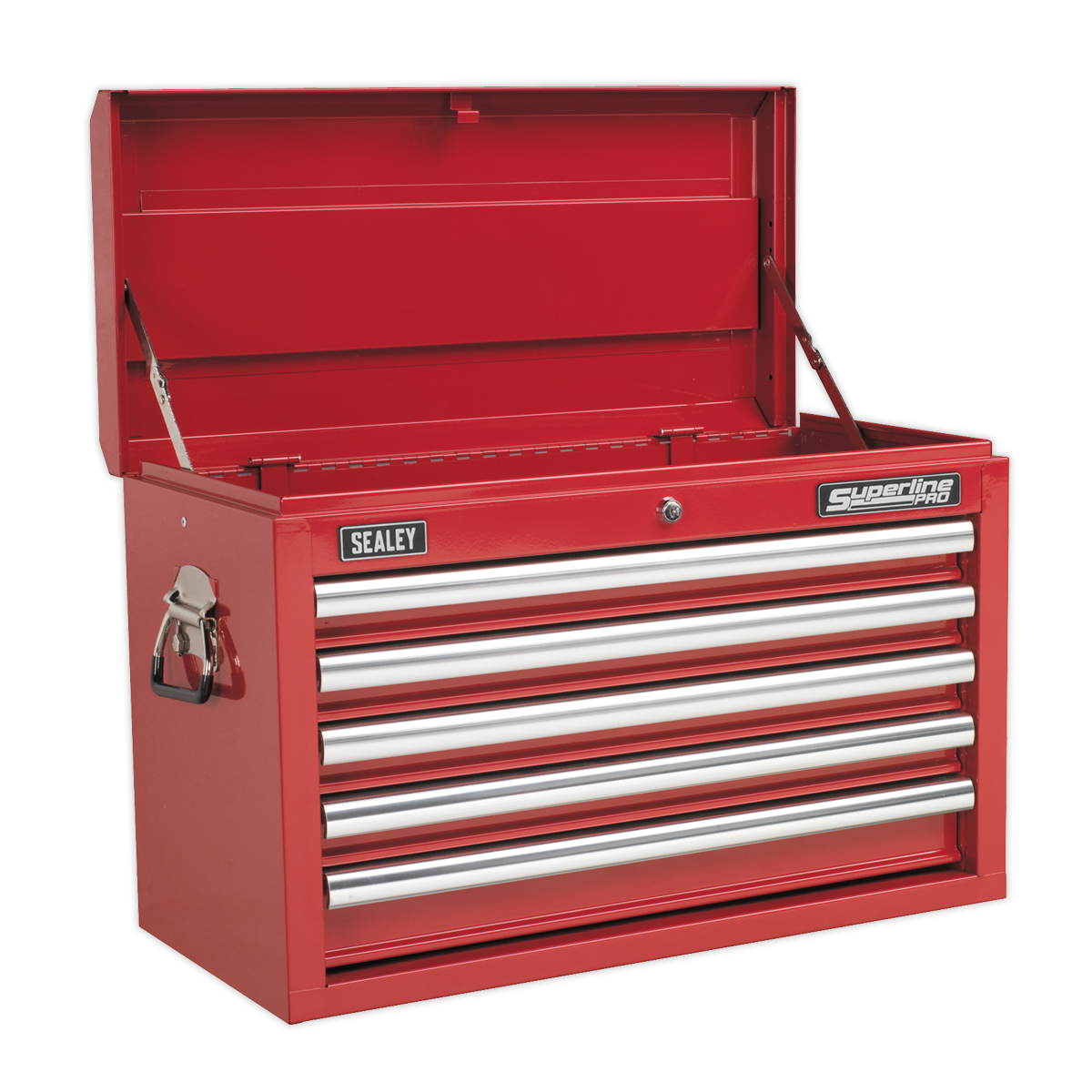 Sealey Top Chest 5 Drawer With Ball Bearing Runners Tool Storage Box Red AP33059
