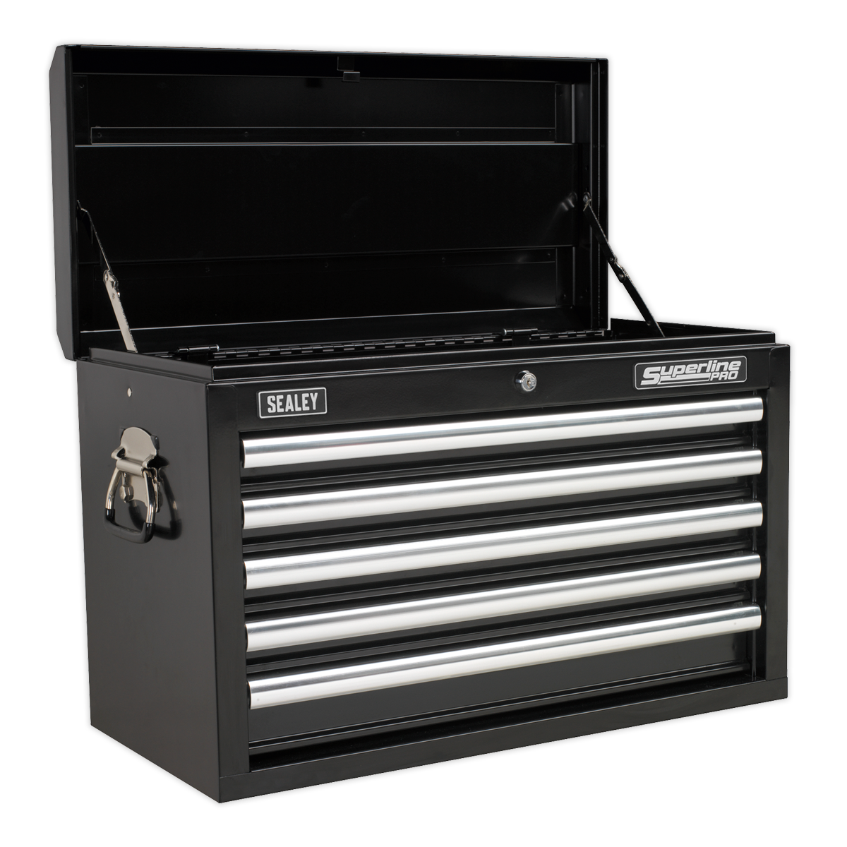 Sealey Top Chest 5 Drawer With Ball Bearing Runners Tool Storage Black AP33059B