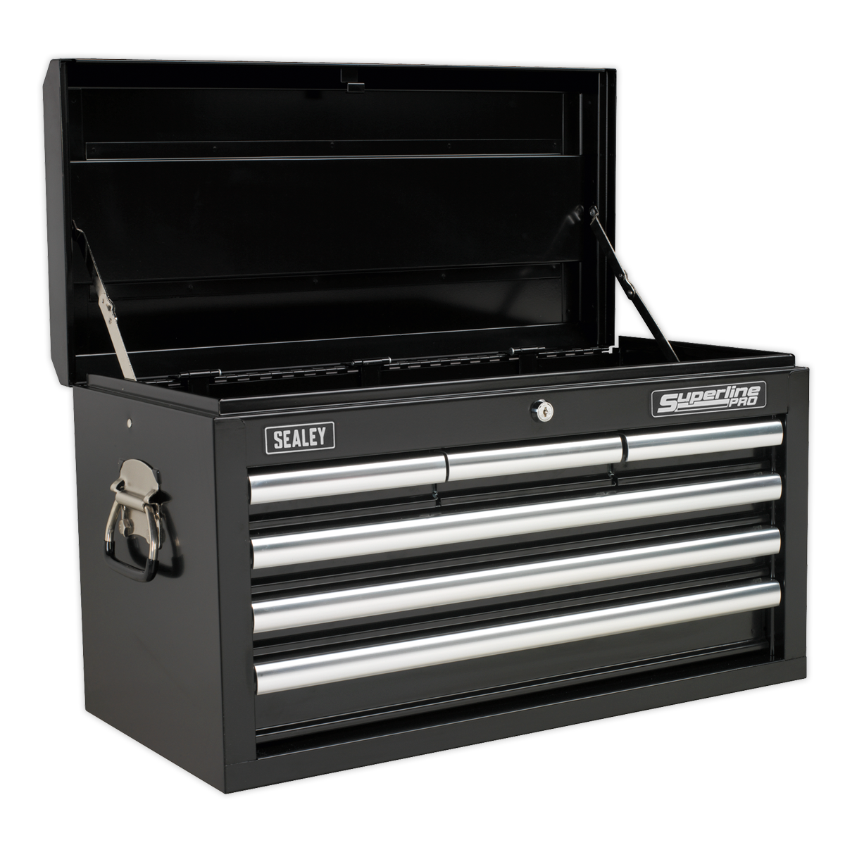 Sealey Top Chest 6 Drawer With Ball Bearing Runners Tool Storage Black AP33069B