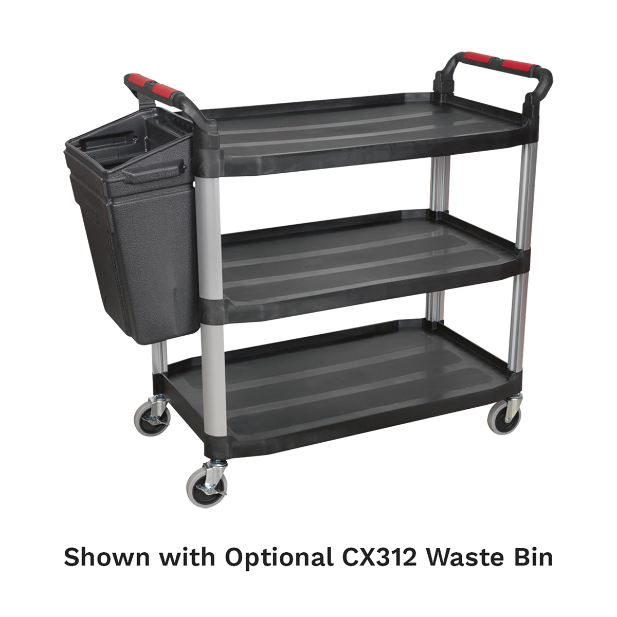 Sealey 3-Level Composite Workshop Trolley 40kg Capacity per Shelf CX310