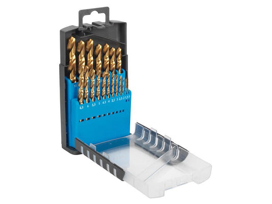 Sealey Drill Bit Set 19 Pieces Titanium Coated Metric Ø1-10mm In 0.5mm AK4719