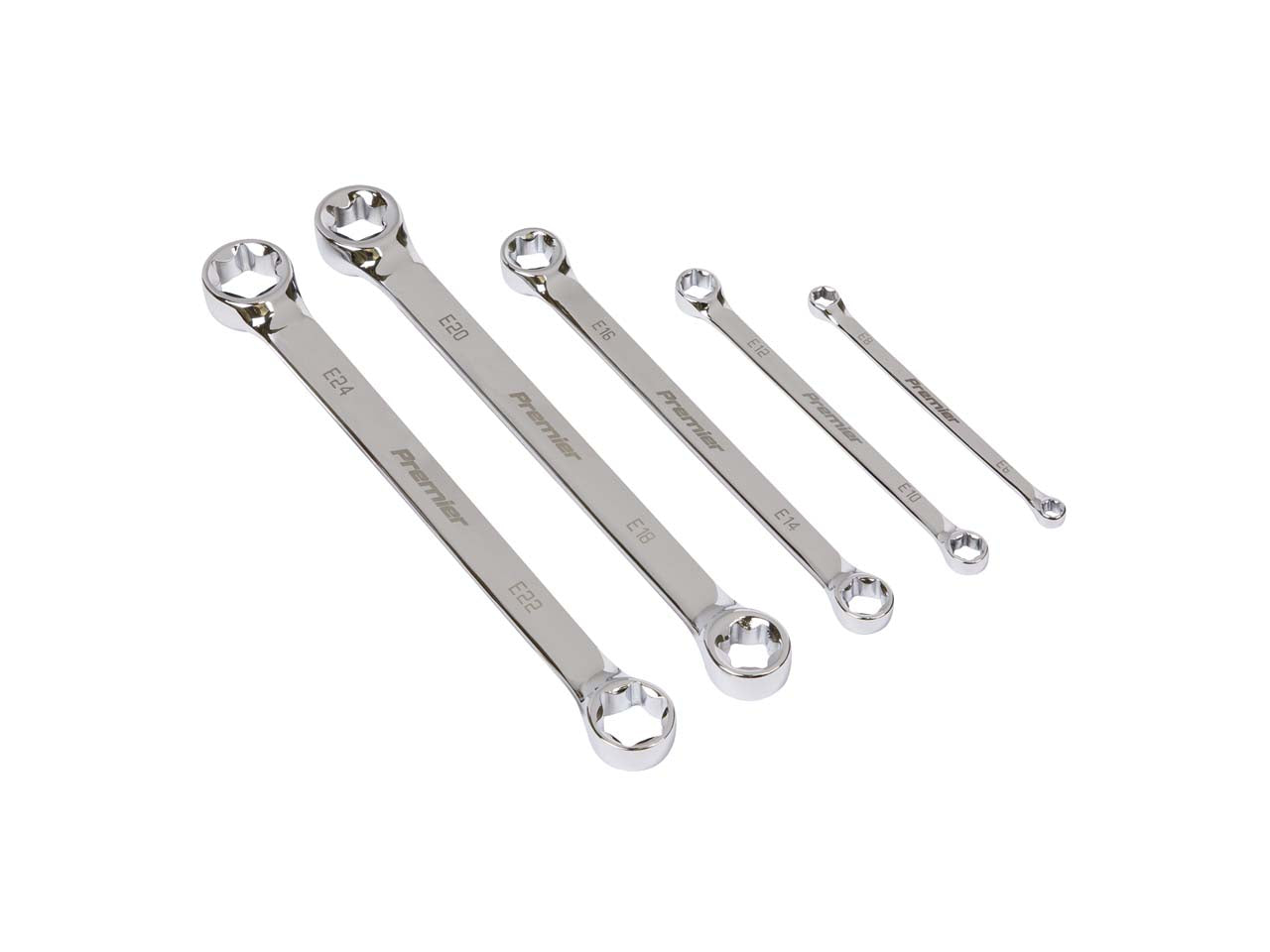 Sealey TRX-Star Double End Spanner Set 5 Pcs 10 Sizes Hardened Tempered AK5481