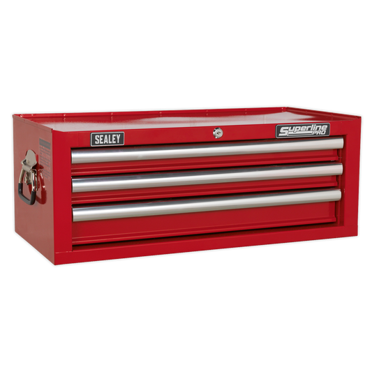 Sealey Add-On Chest 3 Drawer With Ball Bearing Runners Tool Storage Red AP33339