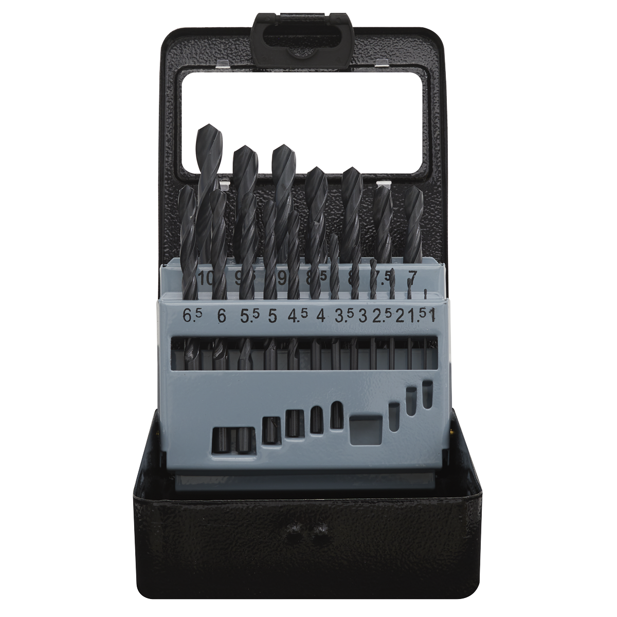 Sealey HSS Roll Forged Drill Bit Set 19pc 1-10mm 118° Point Tip DBS19RF