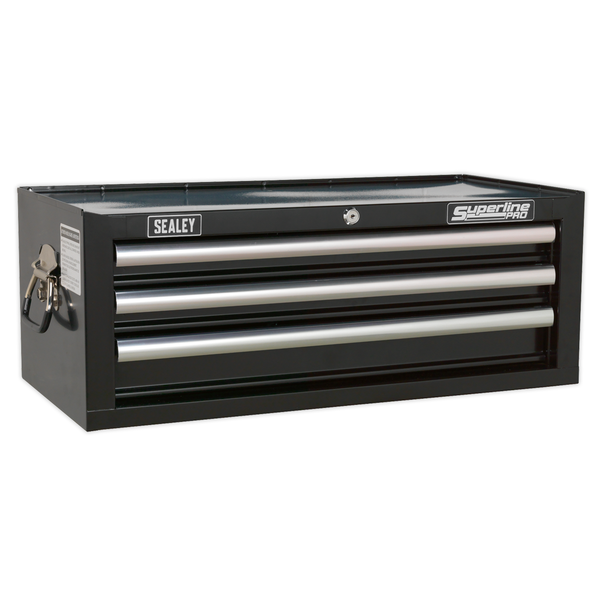 Sealey Add-On Chest 3 Drawer W/ Ball Bearing Runners Tool Storage Black AP33339B