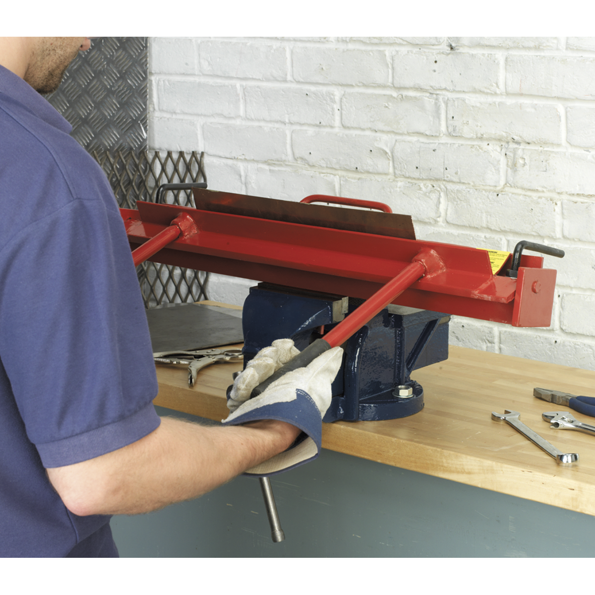 Sealey Sheet Metal Folder Vice Mount 600mm For Small Garage & Restoration DF600