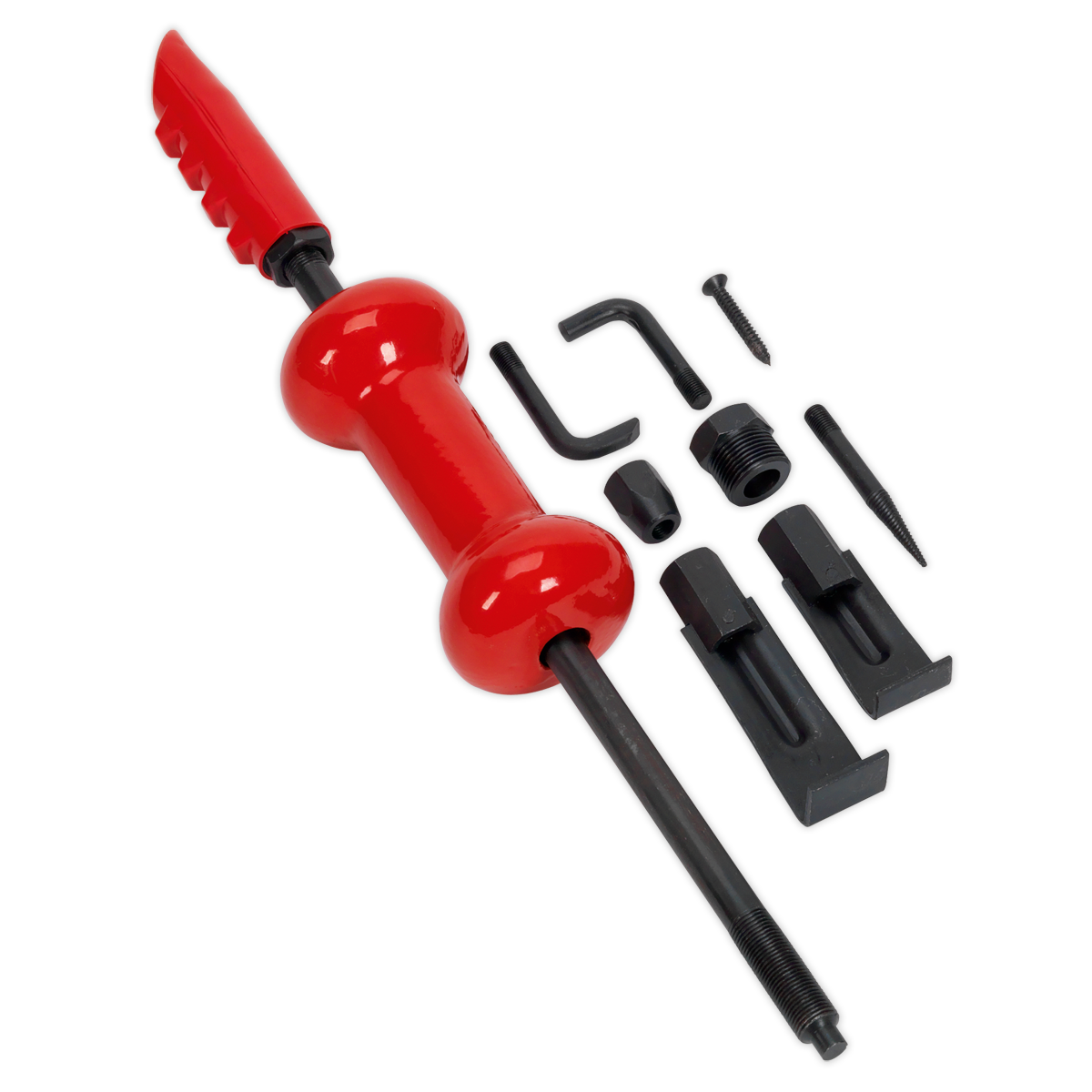 Sealey Slide Hammer Kit With Comfortable Rubber Grip Handle 9 Pieces 2.1kg DP945