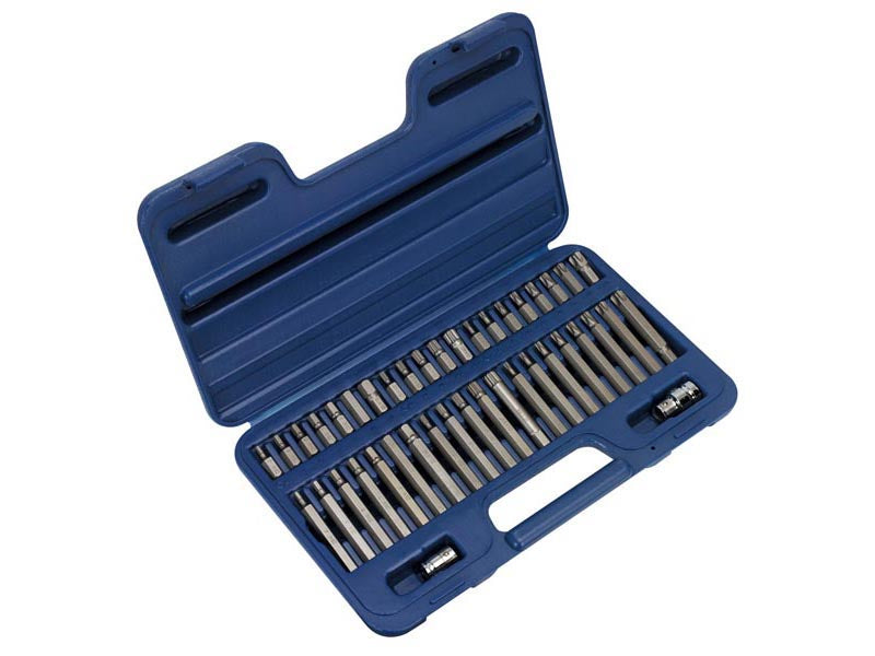 Sealey TRX-Star/Spline/Hex Bit Set 42 Pieces 3/8" 1/2" Square Drive AK219