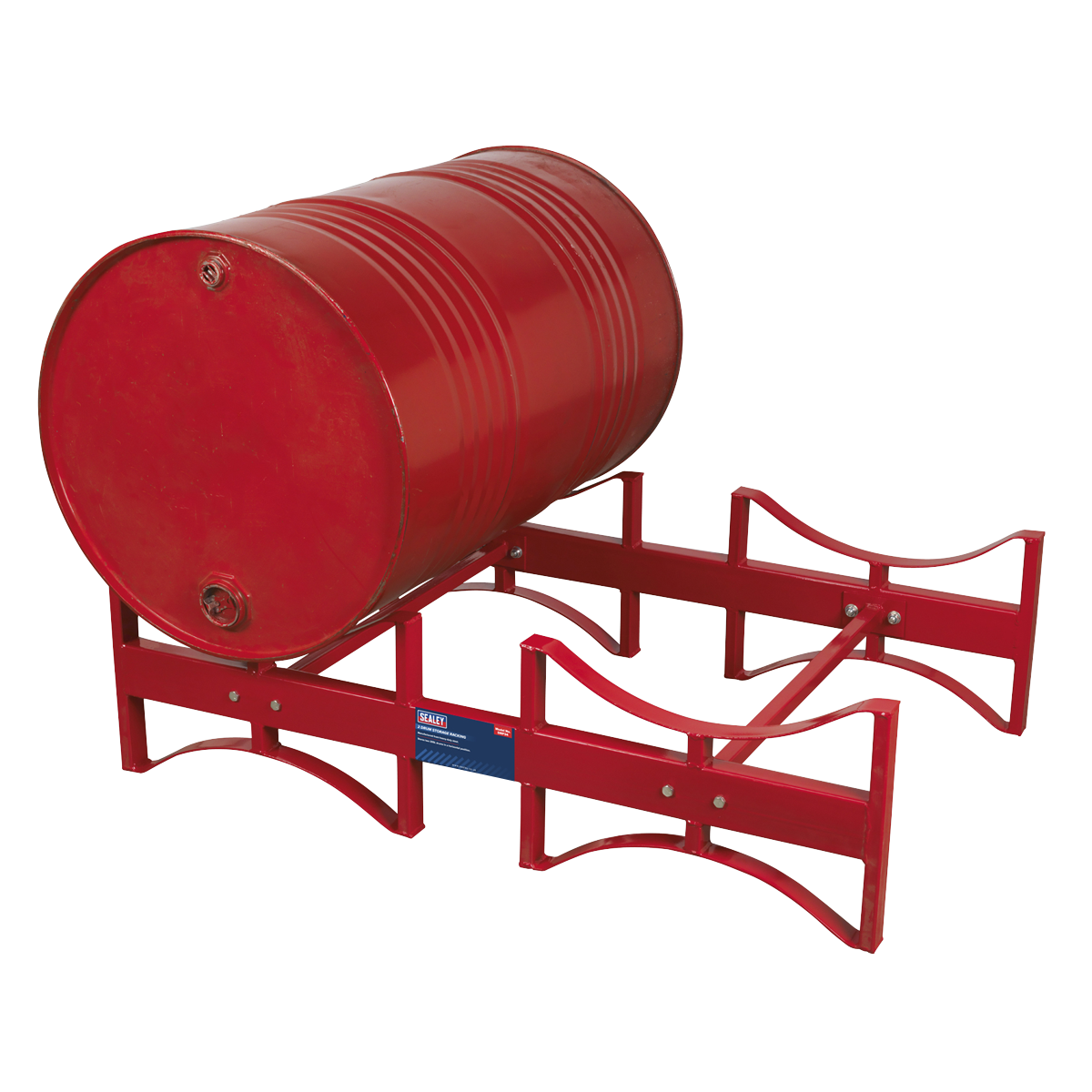 Sealey 2 Drum Storage Racking For 2 x 205 Litres Heavy Duty Steel - Red DRP34