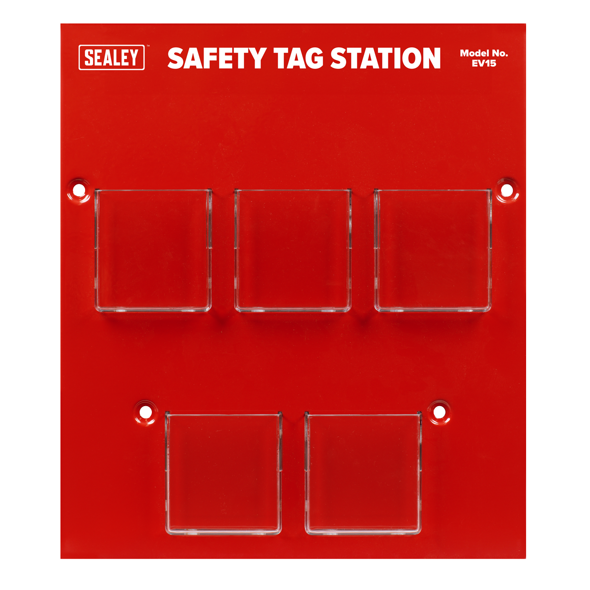 Sealey Safety Tag Station 86 x 15 x 90mm Wall Mountable High Grade Steel EV15