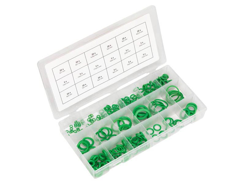 Sealey Air Conditioning Rubber O-Ring Assortment HNBR Gasket Seals ACOR225