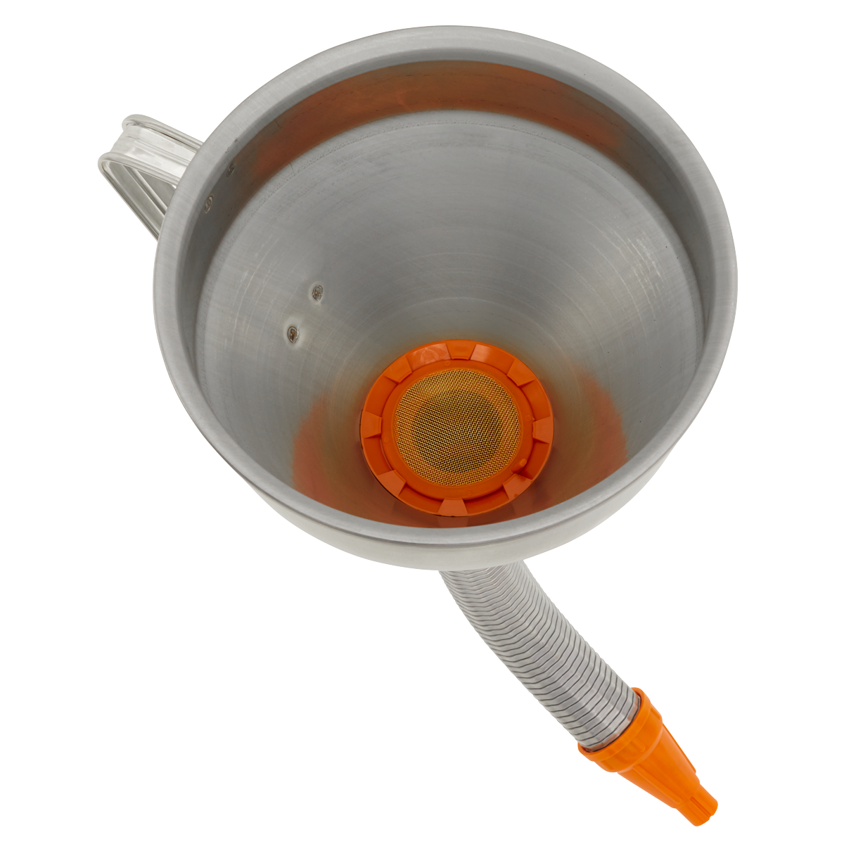 Sealey Funnel Metal With Flexi Spout & Removable Brass Filter 200mm FM20F