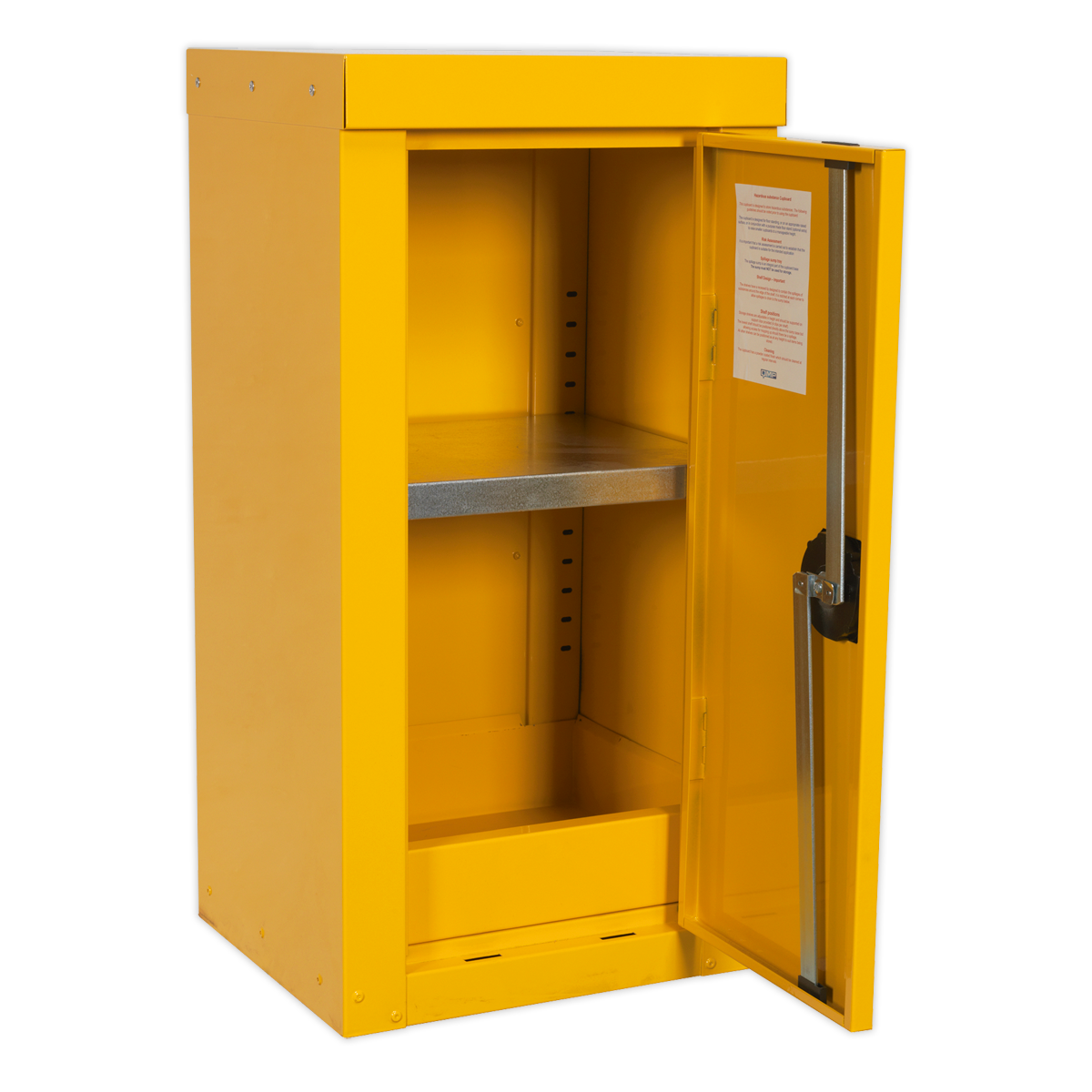 Sealey Flammables Storage Cabinet Yellow Powder Coat 350 x 300 x 705mm FSC06