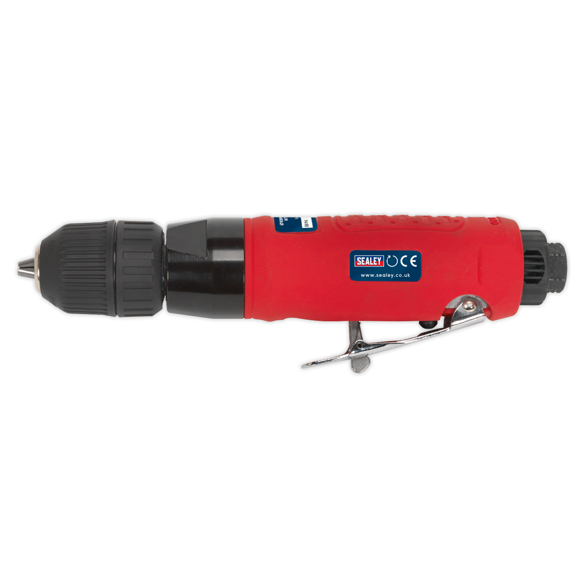 Sealey Straight Air Drill With Keyless Chuck Ø10mm 2500rpm - Red/Black GSA232