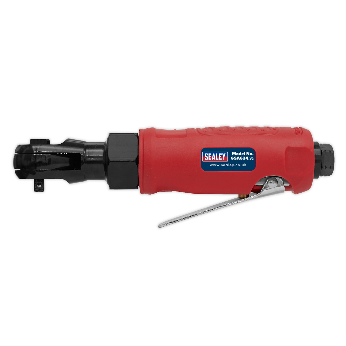 Sealey Compact Air Ratchet Wrench With Textured Grip 1/4" Square Drive GSA634