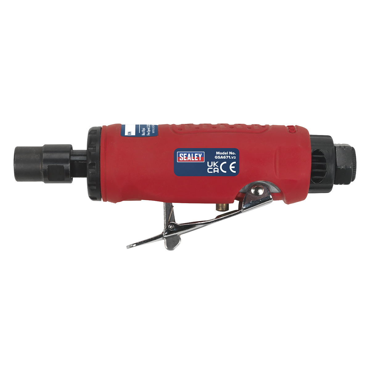 Sealey Air Die Grinder With Low Noise Air Exhaust 22000RPM Red/Black GSA671
