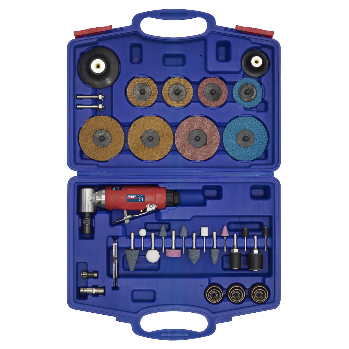 Sealey Generation Air Angle Die Grinder/Sander Kit 1/4" BSP 42 Pieces GSA674K
