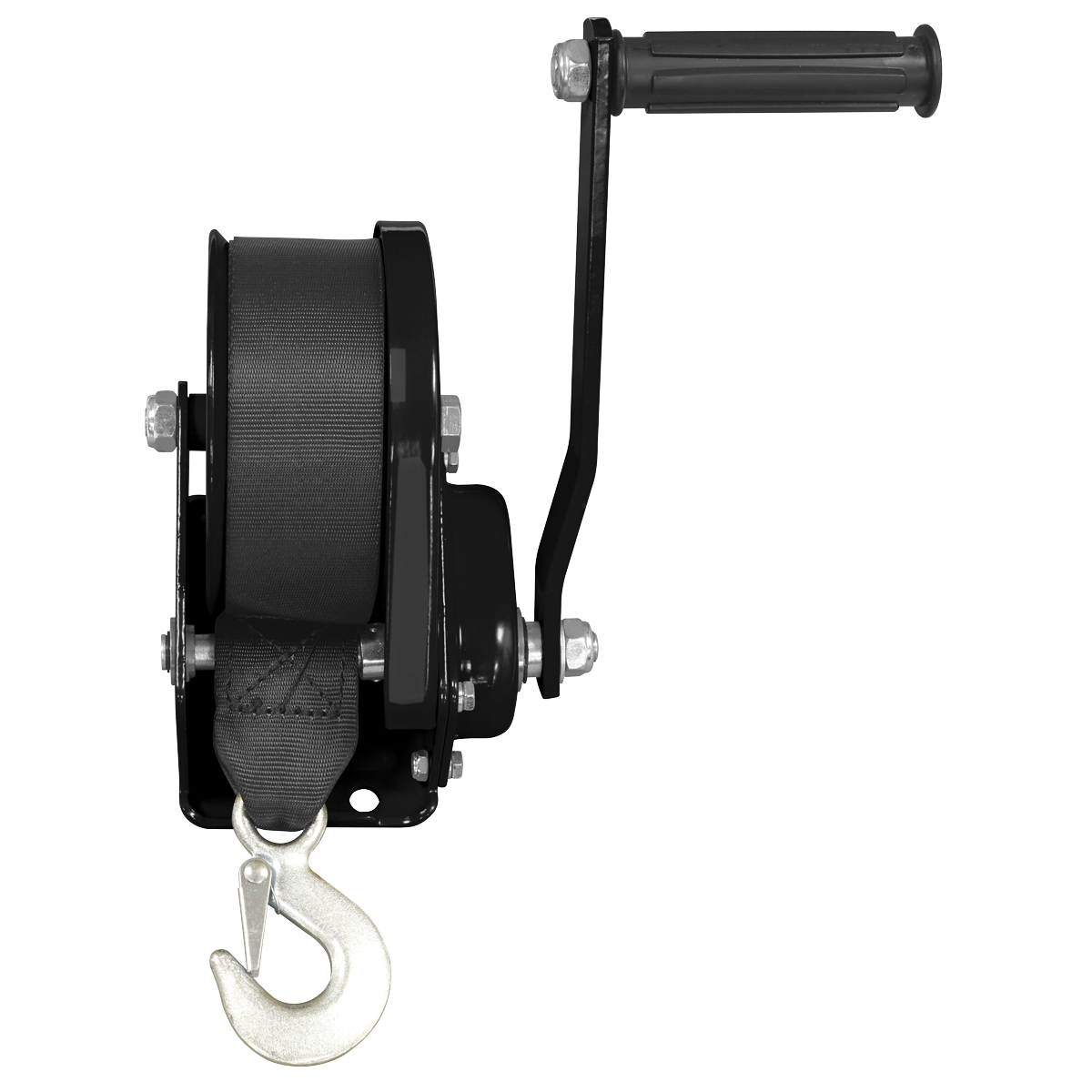 Sealey Geared Hand Winch Steel With Brake & Webbing 540kg Capacity GWW1200B