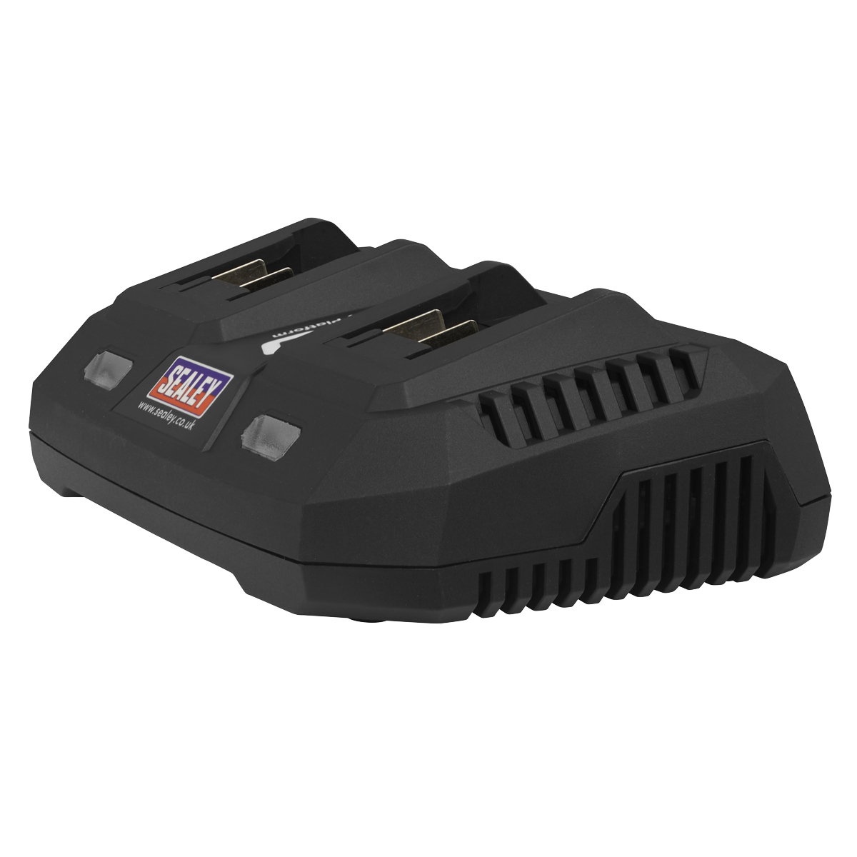 Sealey Battery Charger Mains Dual 20V SV20 Series Li-Ion LED Indicator CP20VMC2