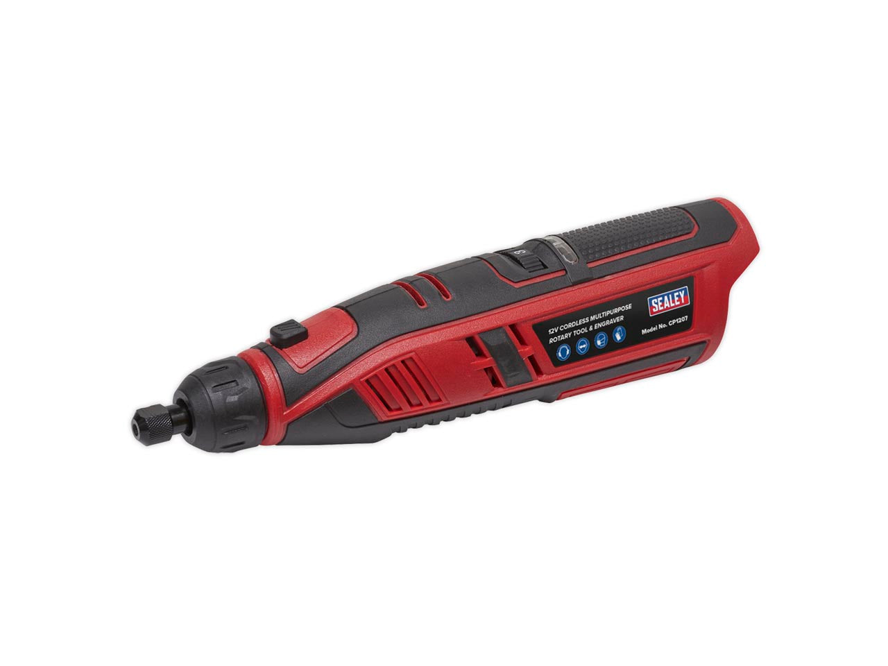 Sealey Cordless Rotary Tool Engraver Kit 49 Pieces 12V Li-Ion - Body Only CP1207