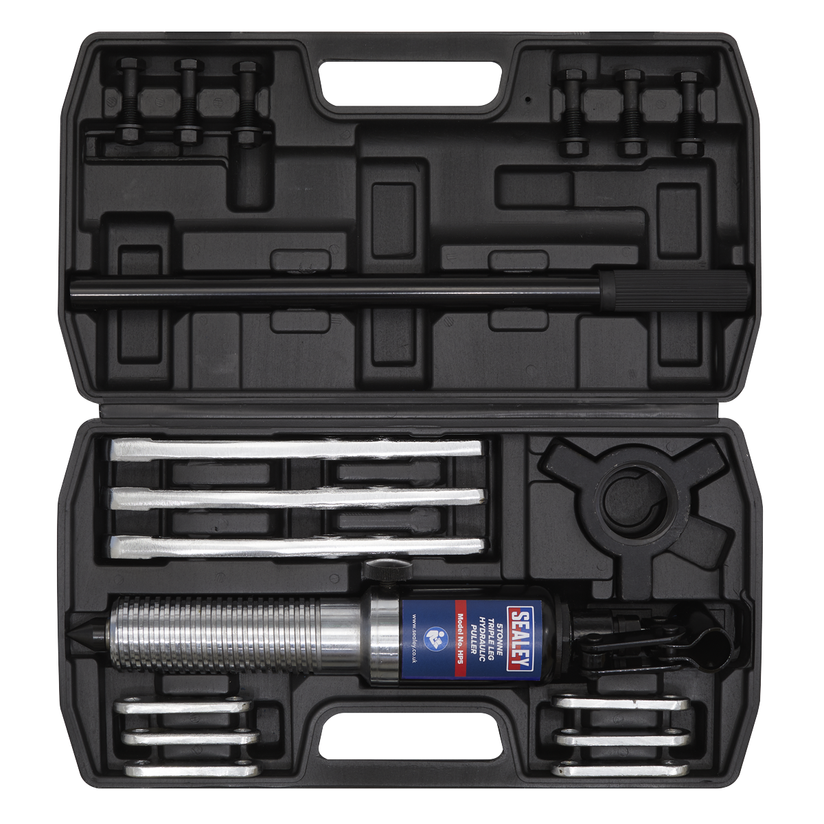 Sealey Heavy Duty Triple Leg Hydraulic 2-Position Puller 5T In Storage Case HP5