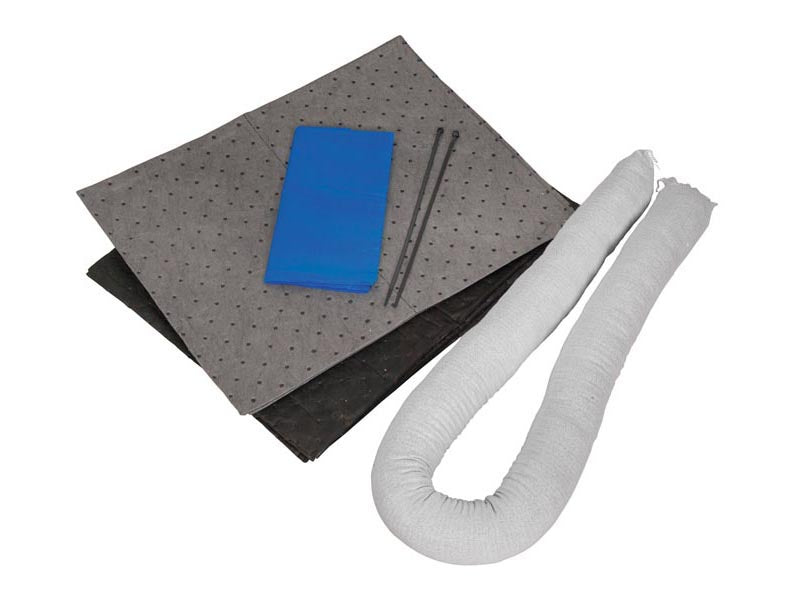 Sealey Spill Control Kit 15 Litres Pad - 500 x 400mm Sock - 80mm x 1.2m SCK15