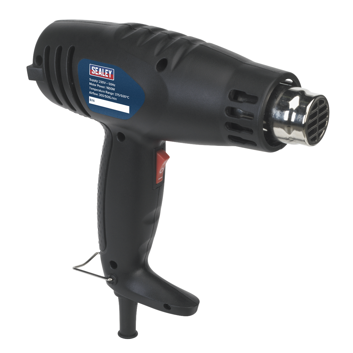 Sealey Hot Air Gun 1600W 2-Speed 375C 500C For Paint Stripping Soldering HS105