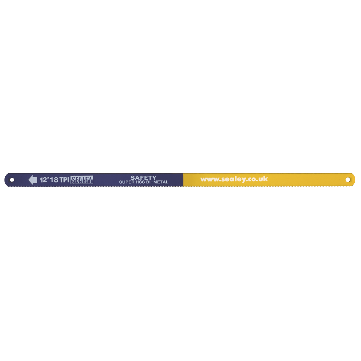 Sealey Hacksaw Blade 300mm HSS Flexible Bi-Metal 18TPI Pack of 5 Pieces HSB0518